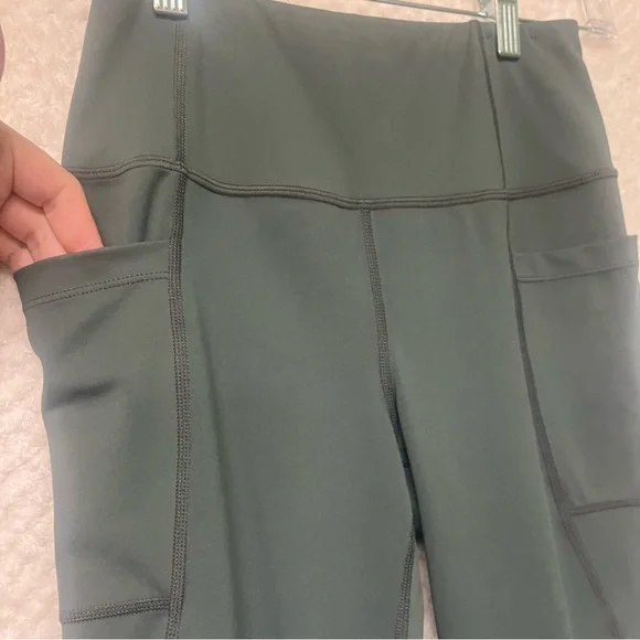 Womens Lole Dark Green Leggings with Pockets Activewear Workout Athletic Small - Picture 6 of 9